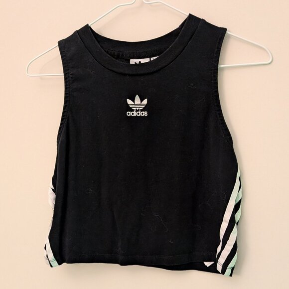 Adidas Classic 3 Stripe Crop Tank - Picture 1 of 3